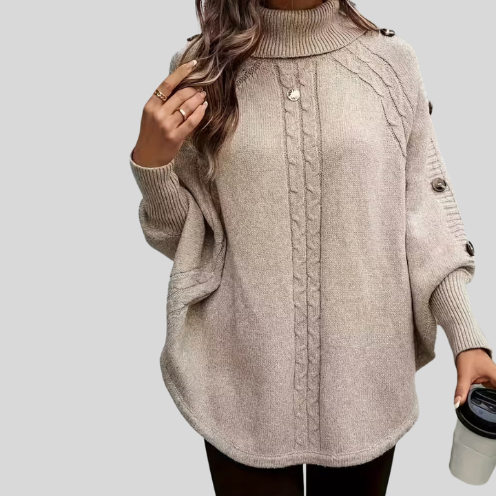 Norelle | Sweter z wysokim kołnierzem i splotem warkoczowym