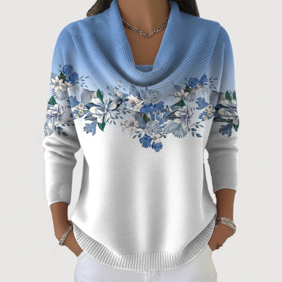 Aurora™ | Kwiatowy sweter z golfem