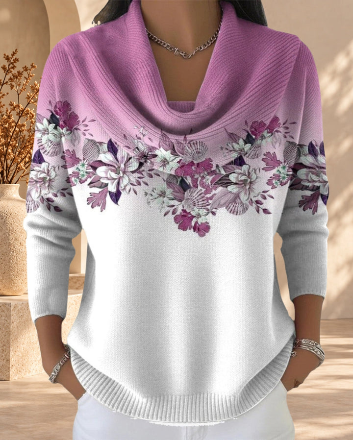 Aurora™ | Kwiatowy sweter z golfem