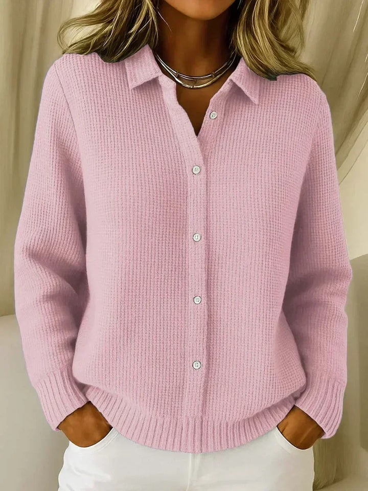 Camille™ | Sweter z guzikami z dzianiny o fakturze