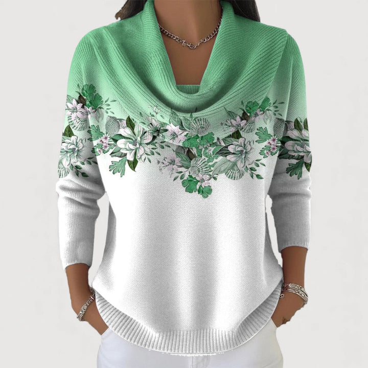 Aurora™ | Kwiatowy sweter z golfem