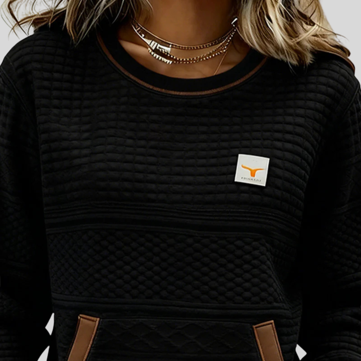 Noelle | Bluza z okrągłym dekoltem i panelami color block