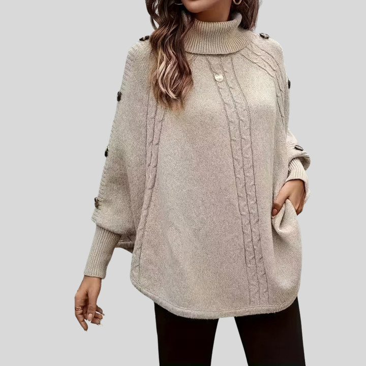 Norelle | Sweter z wysokim kołnierzem i splotem warkoczowym