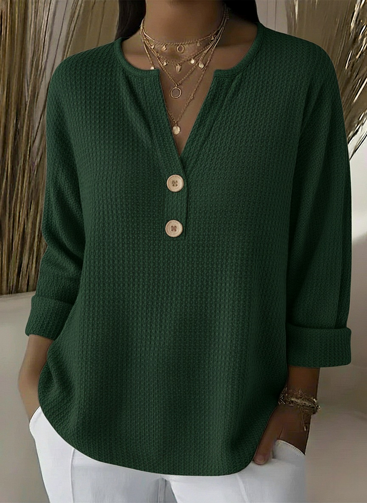 Lucinda™ | Koszulka z guzikami w stylu Henley