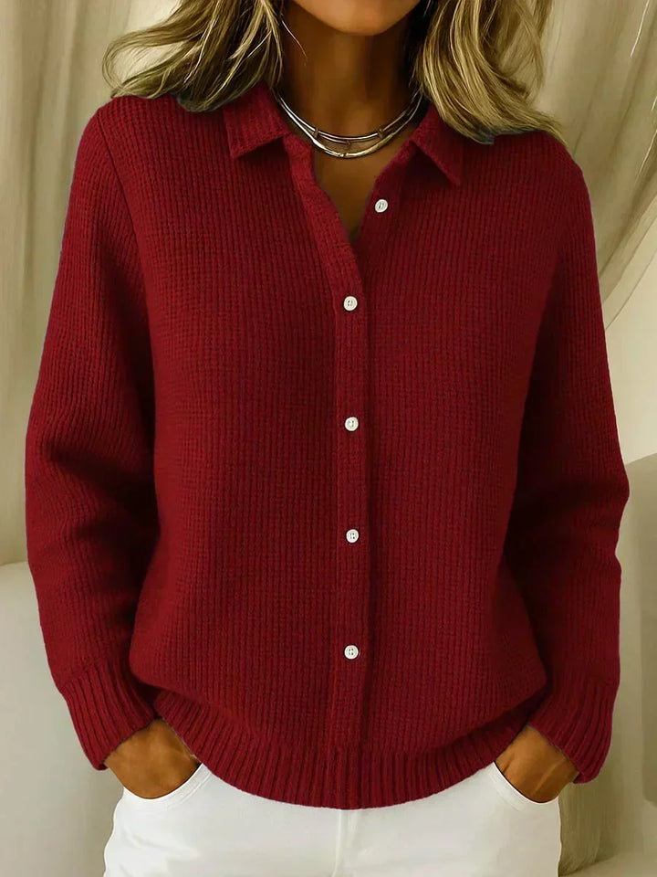 Camille™ | Sweter z guzikami z dzianiny o fakturze