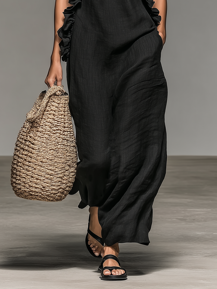 Gladys™ | Sukienka Maxi z Kieszeniami