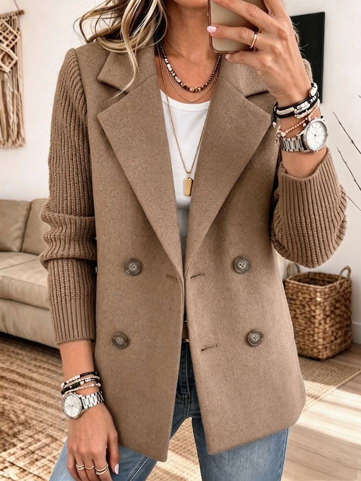 Carla™ | Elegancka marynarka z dzianinowymi rękawami