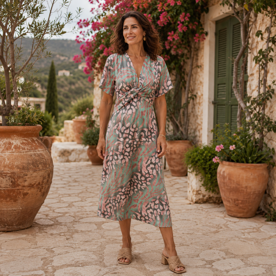 Calandra™ | Wiosenna Sukienka z Eleganckim Krojem