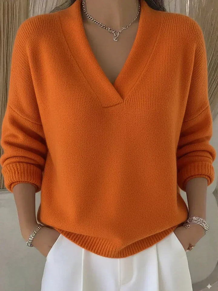 Vivelle™ | Sweter z luźnym dekoltem w serek