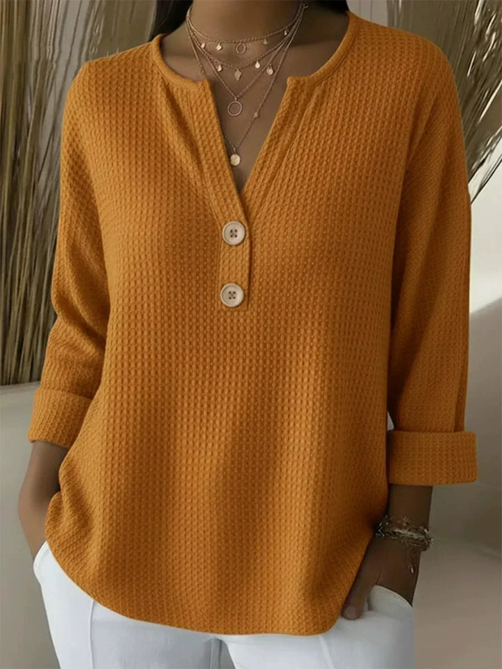 Lucinda™ | Koszulka z guzikami w stylu Henley