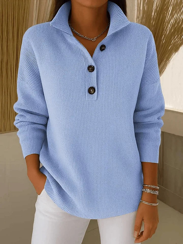 Florence™ | Sweter polo z dekoltem w serek