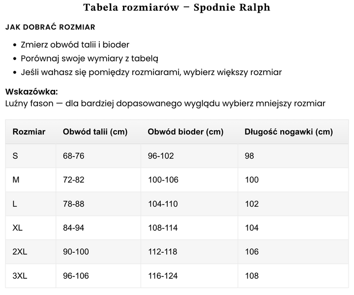 Ralph | Designerskie Spodnie Urban-Chic