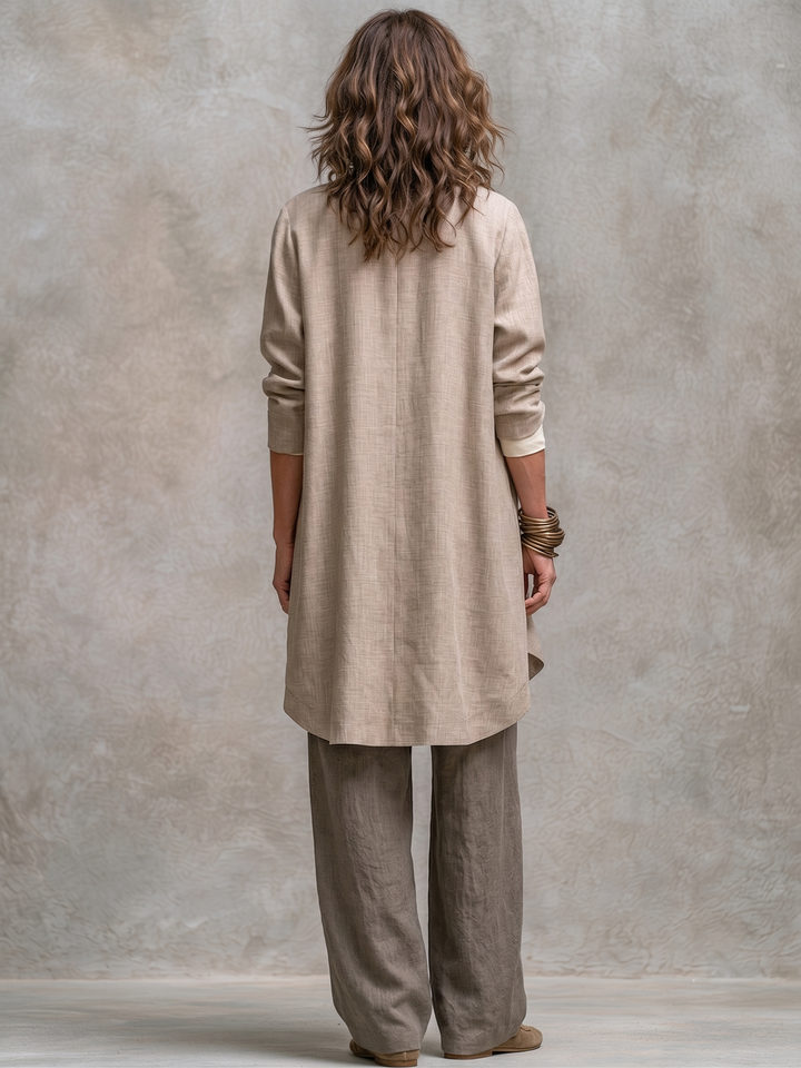 Constance™ | Elegancki trzyczęściowy komplet z szerokimi spodniami