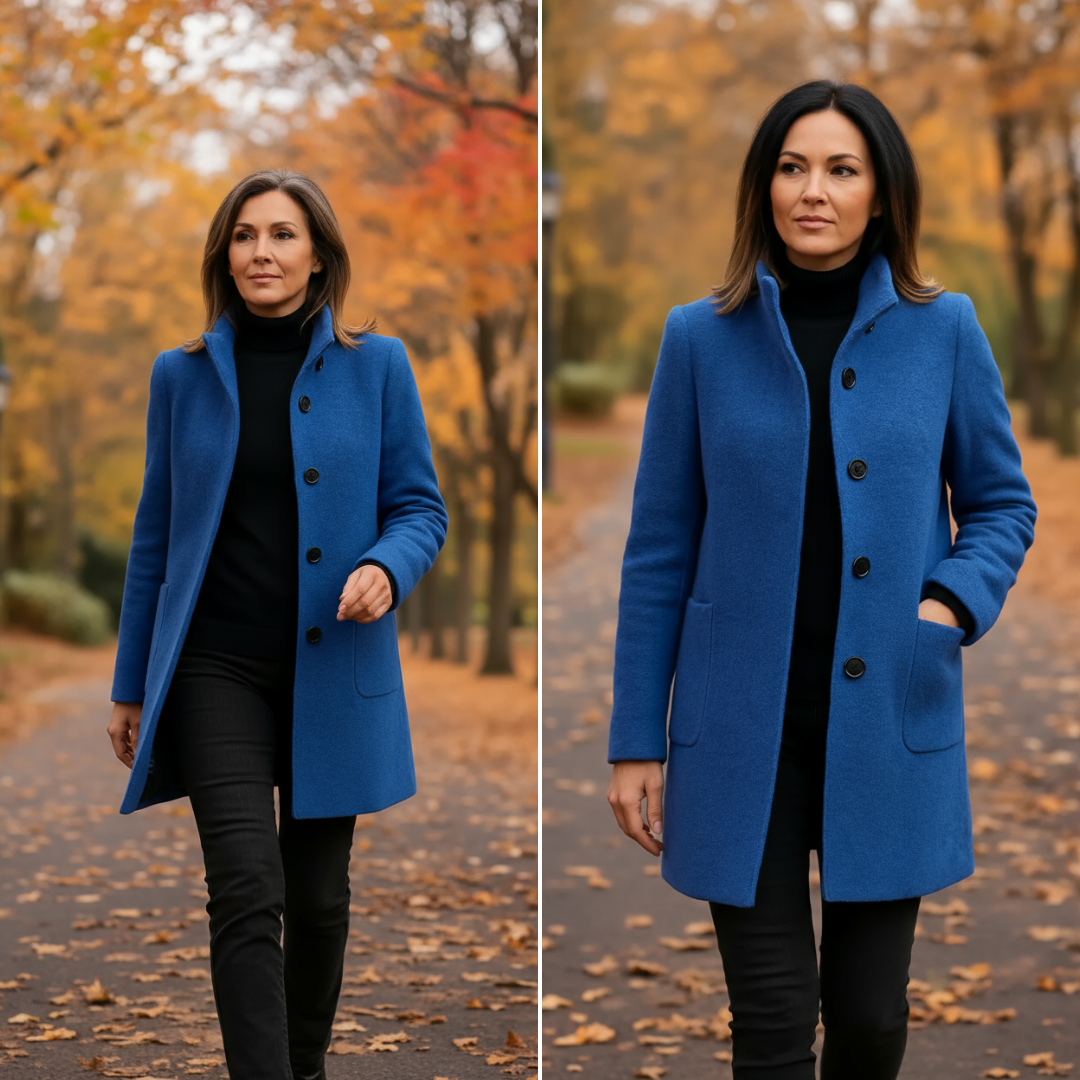 Bárbara™ | Elegancki płaszcz z wysokim kołnierzem