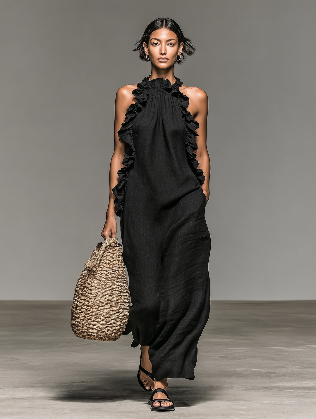Gladys™ | Sukienka Maxi z Kieszeniami