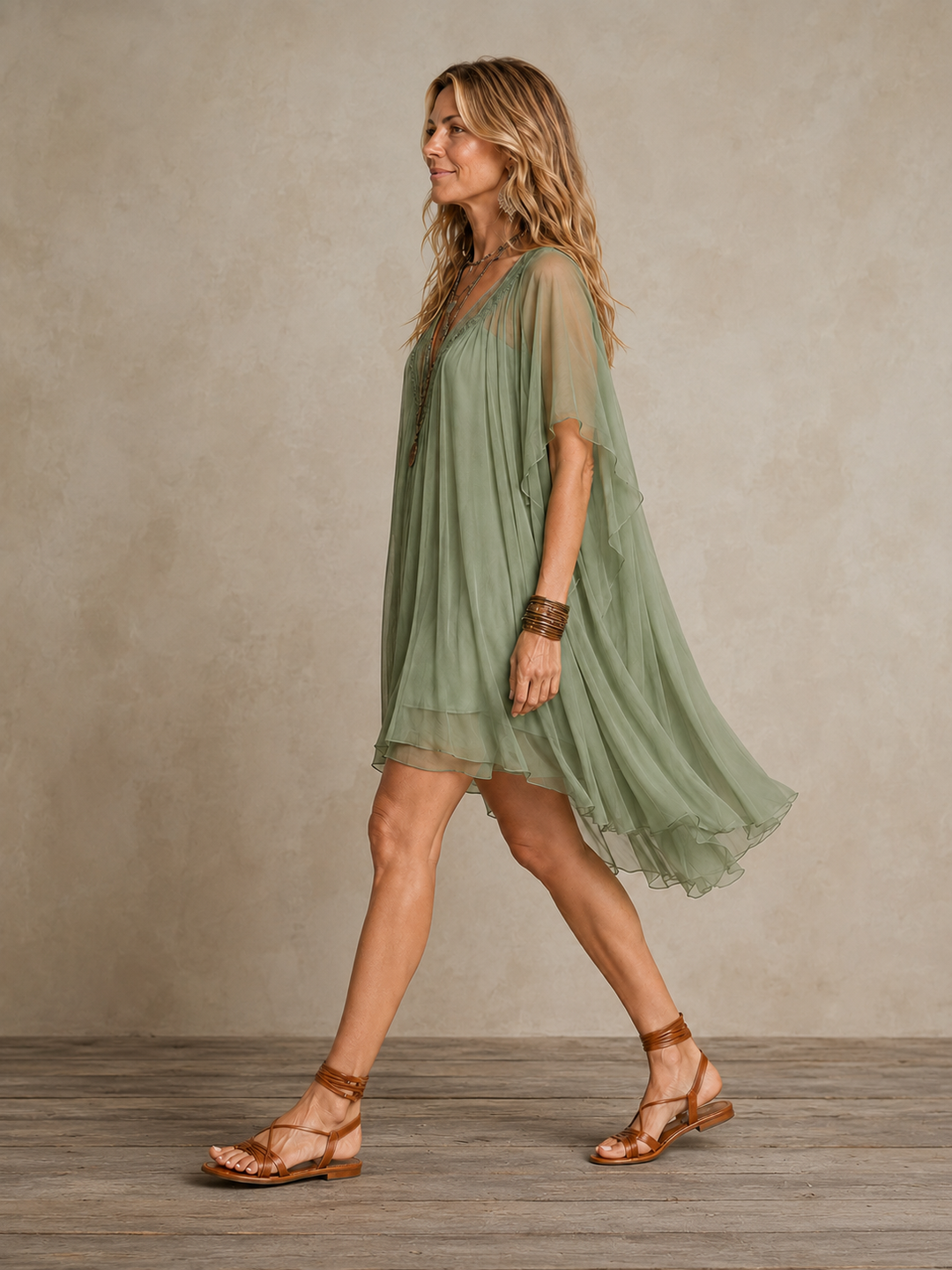 Ella | Mini spódniczka w stylu boho z warstwami