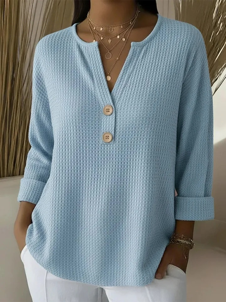 Lucinda™ | Koszulka z guzikami w stylu Henley