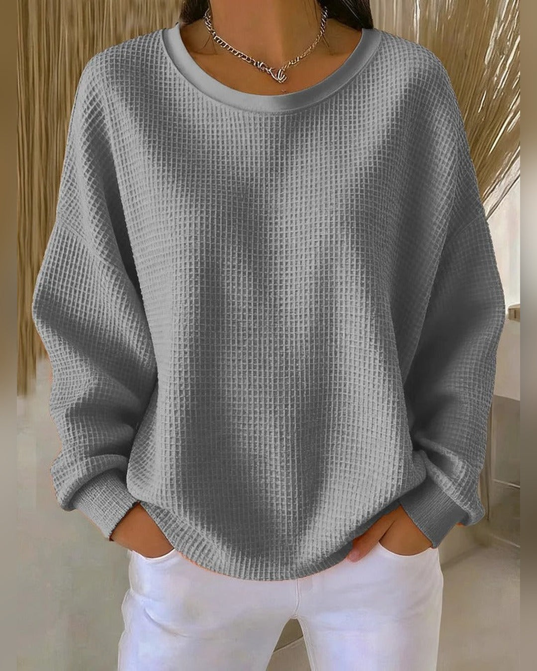 Gisela™ | Sweter o waflowym splocie