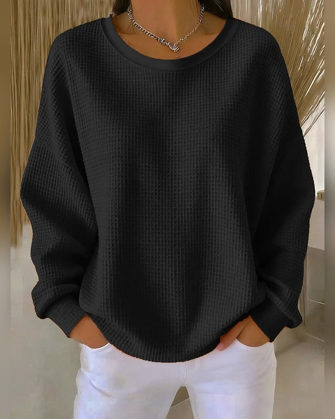 Gisela™ | Sweter o waflowym splocie