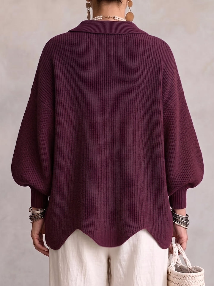 Celestina™ | Kardigan oversize ze złotymi guzikami