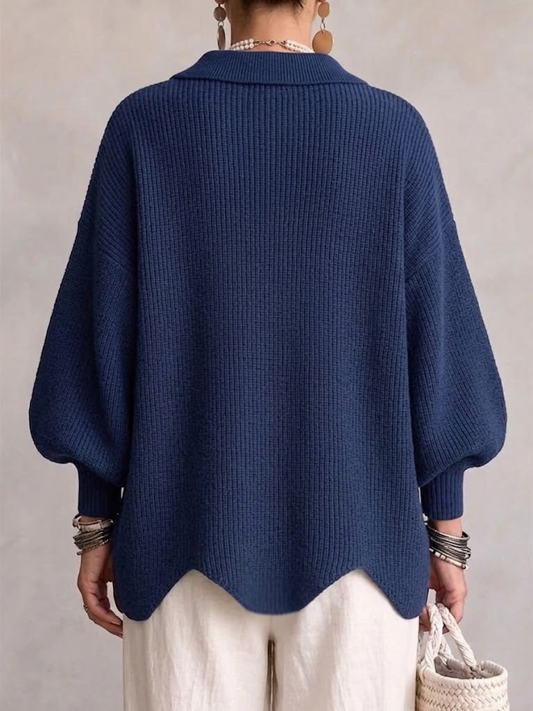 Celestina™ | Kardigan oversize ze złotymi guzikami