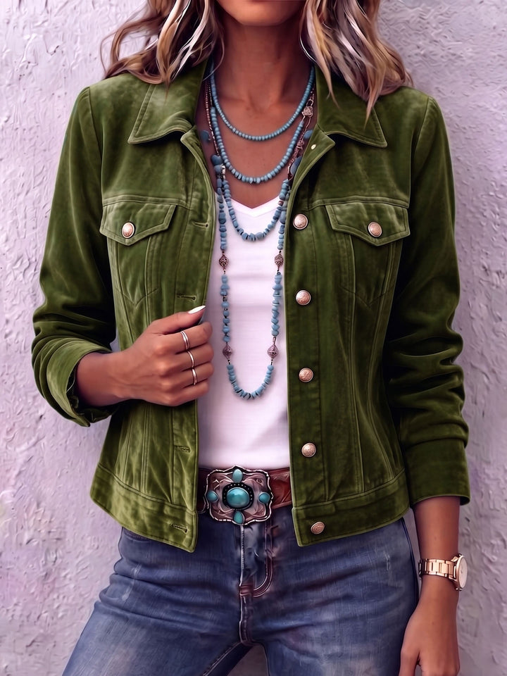 Diana | Aksamitna kurtka boho w stylu vintage