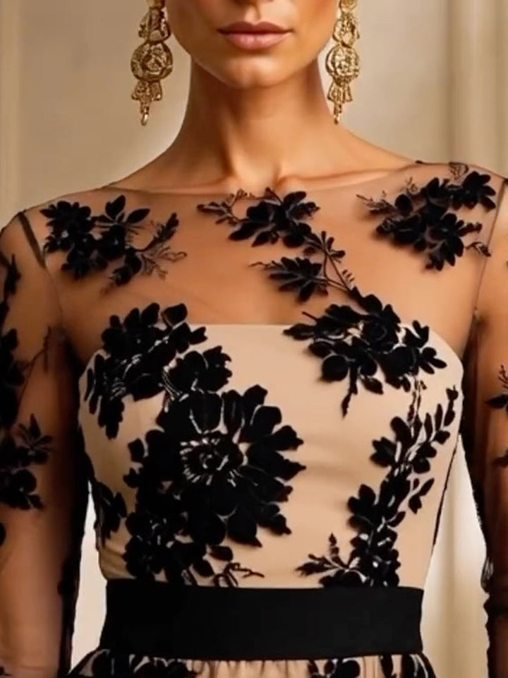 Adrielle™ | Elegancka sukienka z kwiatową koronką