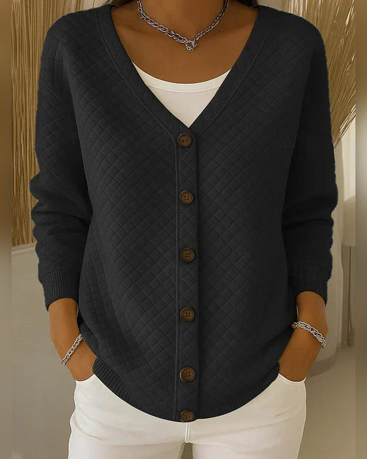 Rosa | Strickjacke mit Rautenmuster
