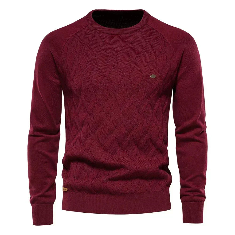 Daniel | Męski Sweter w Kratę