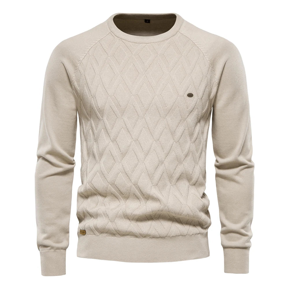 Daniel | Męski Sweter w Kratę