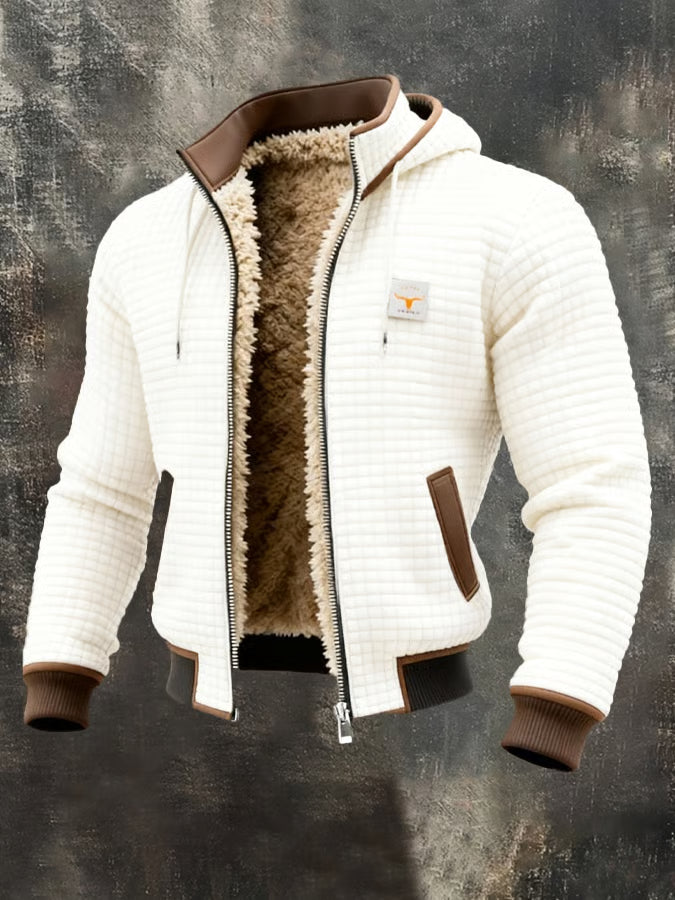 Laluna® | Kurtka w stylu retro z kapturem i zamkiem błyskawicznym